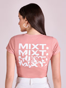 Pink Round Neck Printed T-shirt